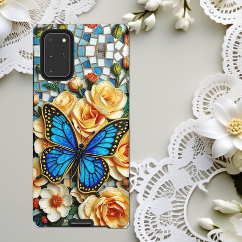 Blue,MosaicTough,Case,Butterfly,Faux,Stained,Glass,iphone,16,15,14,13,S25,S24,S23,S22,stained_glass_phone,stained_glass_iphone,mosaic_phone_case,iphone_16_case,iphone_15_case,iphone_13_case,s24_case,s23_case,gift_for_her,butterfly_iphone,butterfly_phone,mosaic_iphone,s25_case