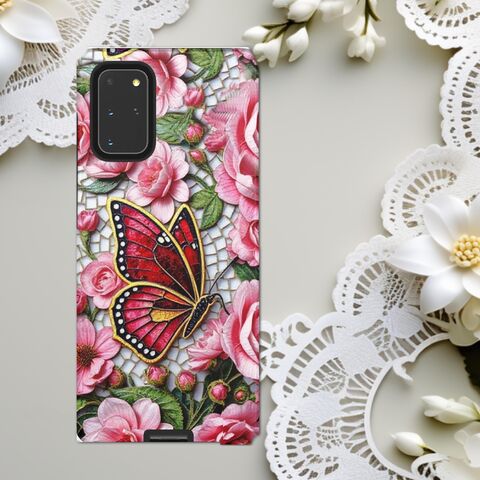 Mosaic,Rose,Tough,Case,Butterfly,Stained,Glass,Pink,iphone,16,15,14,13,S25,S24,S23,S22,stained_glass_phone,stained_glass_iphone,mosaic_phone_case,iphone_16_case,iphone_15_case,iphone_13_case,s24_case,s23_case,gift_for_her,s25_case,butterfly_iphone,butterfly_phone,pink_case