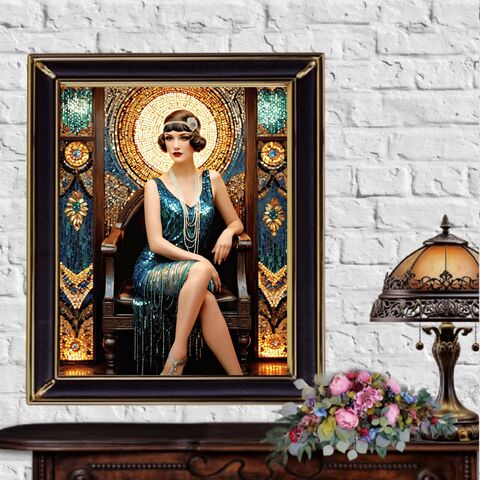 Art,Deco,Mosaic,Print,Flapper,Wall,Painting,Gatsby,Old,Hollywood,Girl,Glamour,Retro,Poster,1920s,art_deco_print,art_deco_wall_art,art_deco_painting,gatsby_girl_print,gatsby_girl_poster,art_deco_poster,retro_wall_art,retro_print,retro_poster,gift_for_her,flapper_print,art_deco_decor,bathroom_print
