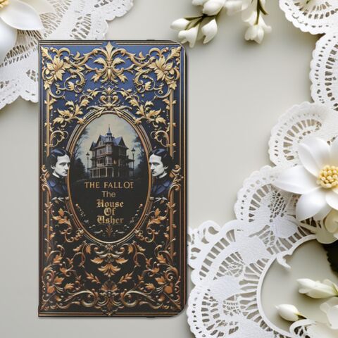 Edgar,Allan,Poe,Book,Phone,Case,Wallet,House,Of,Usher,Gothic,Flip,Card,Fits,iphone,16,15,14,Galaxy,S25,S24,And,More