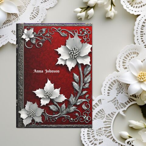 Christmas,Custom,Journal,Hardcover,Personalized,Notebook,Dream,Shadow,Red,Siver,Gray,Manifestation,BooK,personalized_journal,custom_notebook,dream_journal,shadow_journal,gift_for_her,christmas_journal,red_journal,christmas_gift,womens_journal,girls_journal,personalized_gift,girls_diary,witchy_journal