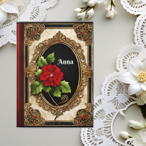 Gothic,Red,Christmas,Journal,Custom,Hardcover,Personalized,Notebook,Dream,Shadow,Gold,Manifestation,BooK,personalized_journal,custom_notebook,dream_journal,shadow_journal,gift_for_her,christmas_journal,christmas_gift,womens_journal,girls_journal,personalized_gift,witchy_journal,witchy_gift,gpthic_christmas