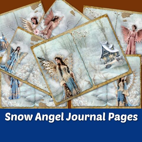Snow,Angel,Journal,Pages,Shabby,Winter,Printable,Junk,Kit,Vintage,Ephemera,Paper,Digital,Download,junk_journal,journal_pages,lined_pages,printable_pages,journal_kit,journal_supplies,victorian_journal,shabby_journal,boho_journal,blue_journal,winter_journal,garden_journal,angel_journal