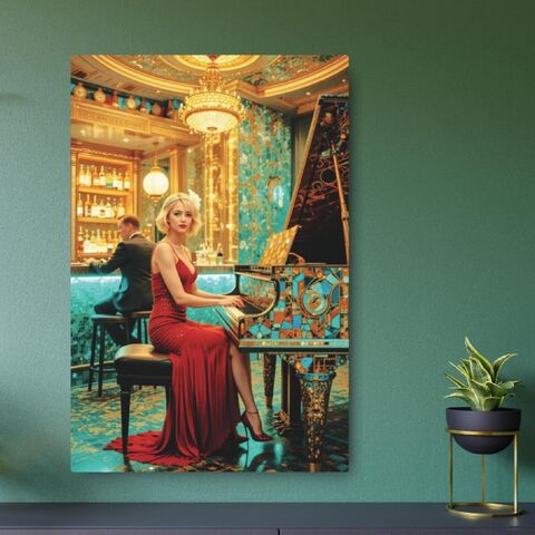 Piano,Speakeasy,Metal,Art,Poster,Deco,Gatsby,Decor,Faux,Mosaic,Mucha,Klimt,Inspired,Woman,Portrait,Meatal,Wall,Painting,Print,art_deco_art,art_deco_print,speakeasy,gatsby_decor,gatsby_print,gatsby_poster,art_deco_poster,Mucha_Klimt,mosaic_print,mosaic_art,bar_decor,framed_art_deco,music_print