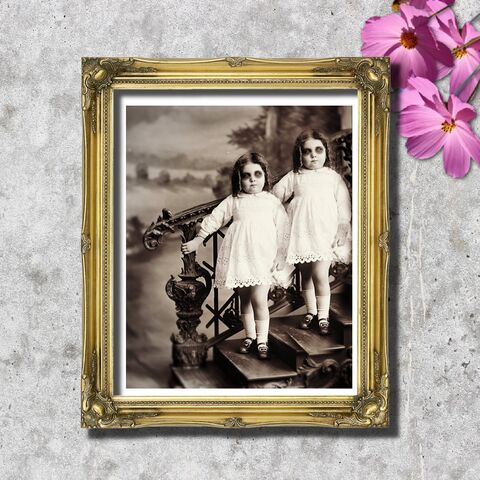 Creepy,Photo,Victorian,Twins,Vintage,Printable,Children,Ghost,Black,Eyed,Girl,Art,Halloween,Download,Wall,Scrapbook,Card,vintage_photo,scrapbooking_image,gothic_printable,halloween_printable,ghost_photo,creepy_photograph,scary_kids,black_eyes_children,black_eye_girl,creepy_photo,halloween_print,gothic_print