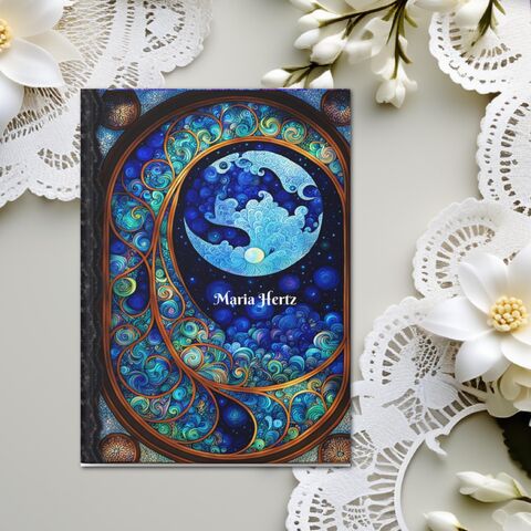 Custom,Journal,Witchy,Crescent,Moon,Art,Nouveau,Blue,Hardcover,Personalized,Notebook,Dream,Manifestation,BooK,moon_journal,moon_notebook,witchy_journal,witchy_notebook,shadow_journal,dream_journal,gift_for_her,celestial_journal,personalized_journal,custom_notebook,spell_book,celestial_notebook,women_journal