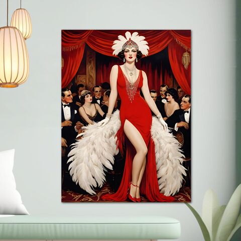 Lady,In,Red,Speakeasy,Wall,Art,Ziegfeld,Girl,Deco,Canvas,Print,Gatsby,Flapper,Portrait,1920s,Style,Home,Decor,Poster,art_deco_deocr,art_deco_print,art_deco_poster,art_deco_wall_art,gatsby_decor,gatsby_girl_print,gatsby_girl_poster,framed_print,retro_decor,retro_print,retro_poster,speakeasy_art,gift_for_her