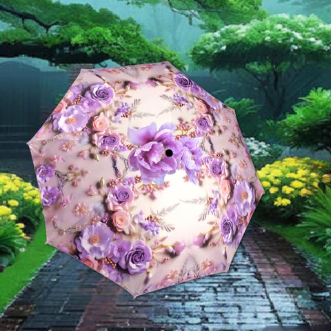 Pink,Purple,Romantic,Umbrella,Sakura,Japanese,Inspired,Flowers,And,Pearls,Parasol,Semi-Automatic,Waterproof,Foldable,parasol,pink_parasol,purple_parasol,uv_umbrella,uv_parasol,sun_umbrella,sun_parasol,sakura_parasol,sakura_umbrella,travel_umbrella,gift_for_her,pocket_umbrella,pink_umbrella