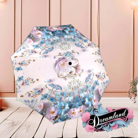 Pink,Blue,Romantic,Umbrella,Sakura,Japanese,Inspired,Flowers,And,Pearls,Parasol,Semi-Automatic,Waterproof,Foldable,parasol,sun_umbrella,pink_umbrella,sun_parasol,sakura_umbrella,parasol_pink,parasol_blue,uv_parasol,uv_umbrella,sakura_parasol,parasol_uv,gift_for_her,travel_umbrella