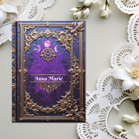 Sun,Moon,Journal,Purple,Witchy,Personalized,Phase,Hardcover,Notebook,Book,Of,Shadows,Manifestation,Spell,Tarot,purple_journal,witchy_journal,witchy_gift,womens_journal,girls_journal,custom_journal,moon_journal,shadow_journal,dream_journal,gift_for_her,purple_notebook,sun_journal