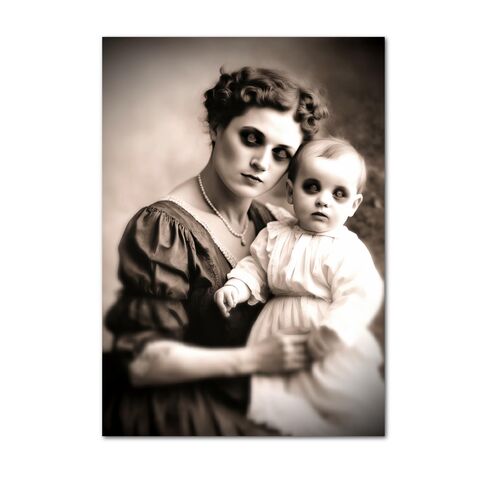 Creepy,Woman,Child,Victorian,Ghost,Portrait,Horror,Printable,Old,Photo,Wall,Art,Halloween,Digital,Print,Download,Ephemera,vintage_photo,commerical_art,halloween_printable,ghost_photo,creepy_photograph,horror_portrait,horror_wall_art,weird_photo,vintage_creepy_photo,creepy_photo,ghost_digital_print,black_eyed_child