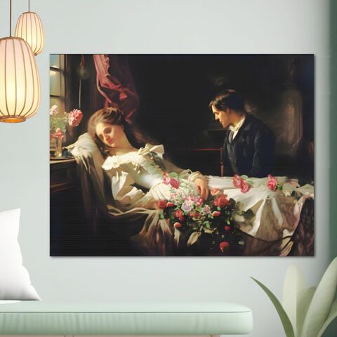 Dark,Academia,Canvas,Painting,Print,Saying,Goodbye,Victorian,Mourning,Wall,Art,Decor,Moody,Gothic,Large,Size,Framed,dark_academia,victorian_print,dark_moody_painting,dark_academia_print,moody_wall_art,moody_print,academia_decor,victorian_painting,academia_painting,dark_academia_art,gothic_print,moody_art_print,framed_print