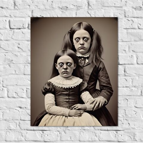Bizarre,Creepy,Victorian,Sisters,Photo,Printable,Horror,Wall,Art,Print,Halloween,Scary,Instant,Download,scrapbooking_image,gothic_printable,halloween_printable,creepy_photograph,haunted_photo,halloween_art,wall_art_printable,halloween_print,haunted_art,vintage_creepy_photo,victorian_horror,digital_print