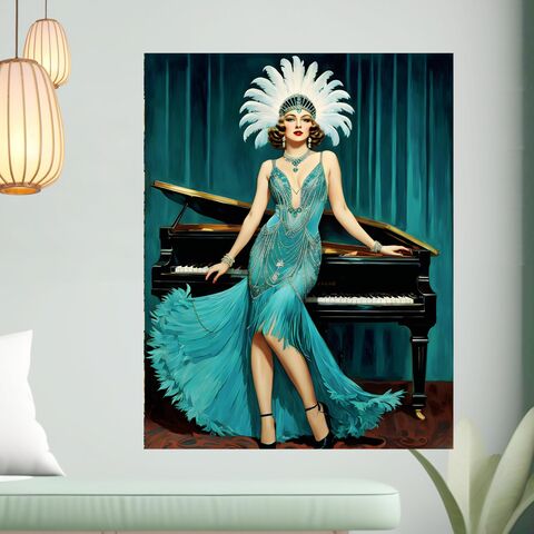 Art,Deco,Canvas,Speakeasy,Wall,Ziegfeld,Girl,Print,Gatsby,Flapper,Portrait,1920s,Style,Home,Decor,Poster,art_deco_decor,art_deco_print,art_deco_wall_art,art_deco_painting,framed_print,gatsby_decor,gatsby_print,gatsby_wall_art,gatsby_painting,retro_decor,retro_wall_art,retro_print,gift_for_her