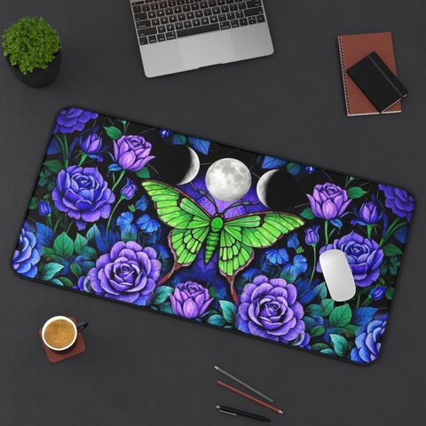 Desk,Mat,Mouse,Pad,Luna,Moth,Moon,Phase,Triple,Goddess,Office,Decor,Large,Gaming,Celestial,Dark,Cottagecore,Witchy,witchy_desk_mat,witchy_mouse_pad,witchy_mousepad,magic_desk_mat,gaming_desk_mat,large_desk_mat,purple_mousepad,office_gift,gift_for_her,dark_academia_desk,moon_desk_mat,moon_mouse_pad,triple_moon
