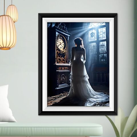 Lady,In,White,Dark,Academai,Library,Clock,Nocturne,Painting,Victorain,Poster,Witchy,Decor,Moody,Wall,Art,dark_academia_print,dark_academia_art,dark_aesthetic_print,lady_white_print,lady_white_painting,victorian_print,victorian_painting,library_print,dark_moody_painting,dark_moody_print,horror_wall_art,moody_art_print,victorian_wall_art