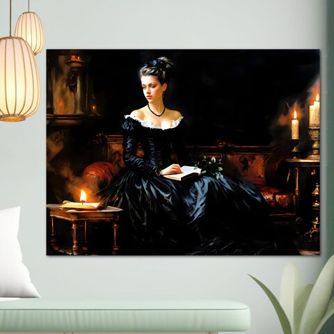 Victorian,Woman,Reading,Dark,Academia,Canvas,Painting,Print,Wall,Art,Decor,Moody,Gothic,CottagecoreLarge,Size,Framed,dark_academia_print,dark_academia_decor,victorian_print,victorian_painting,moody_art_print,dark_academia_prints,victorian_prints,framed_print,gothic_painting,gothic_print,dark_moody_art,dark_cottagecore,dark_academia_art