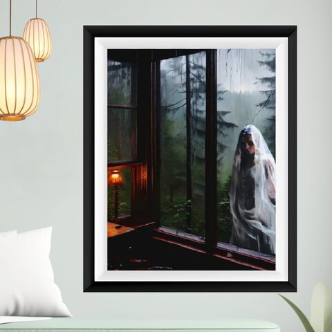 Victorian,Print,Lady,In,White,Woman,La,Llorona,Nocturne,Painting,At,The,Window,Dark,Academia,Poster,Witchy,Decor,Moody,Wall,Art,dark_academia_print,dark_painting,victorian_style,oil_painting_dark,lady_white_print,lady_white_poster,dark_moody_print,dark_moody_painting,ghost_print,gothic_print,woman_water_print,woman_water_painting,dark_cottagecore