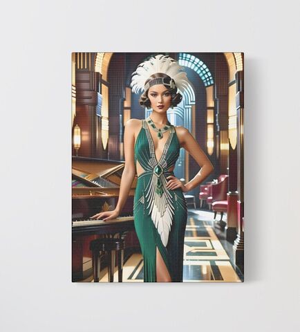 Wall,Art,Speakeasy,Canvas,Print,Ziegfeld,Girl,Deco,Gatsby,Flapper,Portrait,1920s,Style,Home,Decor,Poster,art_deco_decor,art_deco_print,art_deco_poster,art_deco_wall_art,gatsby_decor,gatsby_print,gatsby_poster,retro_decor,retro_print,retro_poster,retro_wall_art,gift_for_her,speakeasy_print