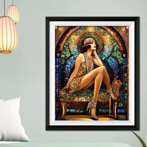 Art,Deco,Gatsby,Girl,Mosiac,Print,Wall,Painting,Poster,Retro,1920s,Style,Home,Decor,art_deco_decor,art_deco_print,art_deco_poster,art_deco_wall_art,gatsby_girl_print,gatsby_girl_poster,gift_for_her,christmas_gift,retro_print,retro_wall_art,mosaic_print,1920s_poster,gatsby_poster