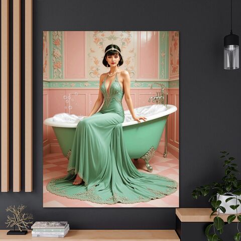 Pink,Powder,Room,Print,Flapper,Art,Deco,Bathroom,Poster,Gatsby,Speakeasy,Girl,Retro,Wall,1920s,Style,Home,Decor,art_deco_decor,art_deco_print,art_deco_poster,art_deco_bathroom,bathroom_wall_art,art_deco_wall_art,gatsby_girl_print,gatsby_girl_poster,retro_decor,retro_print,retro_bathroom,pink_bathroom,speakeasy