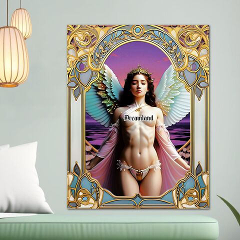 Angel,Art,Nouveau,Poster,Print,Nude,Boho,Lady,Mature,Mucha,Inspired,Wall,Bohemion,Home,Decor,art_nouveau_print,art_nouveau_poster,mucha_print,mucha_poster,mucha_prints,mucha_moon,mucha_wall_art,mucha_posters,moon_poster,boho_wall_art,mature,nude_poster,nude_print