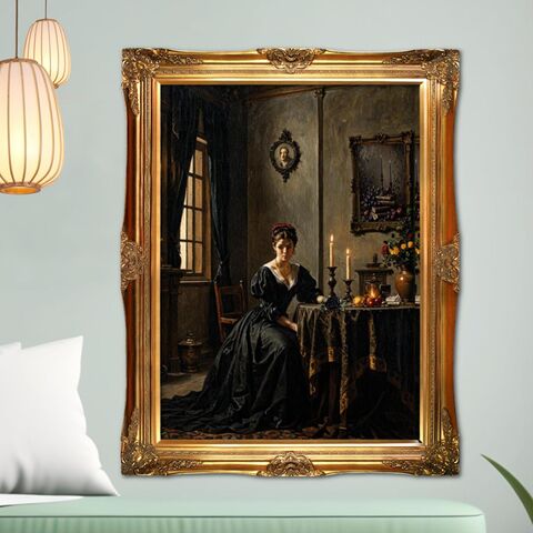 Dark,Moody,Painting,Print,Victorian,Lady,Wall,Art,Academia,Oil,dark_academia_decor,dark_academia_print,dark_academia_art,dark_moody_painting,oil_painting_print,lady_reading,library_print,victorian_print,victorian_painting,victorian_art,library_painting,original_painting,dark_moody