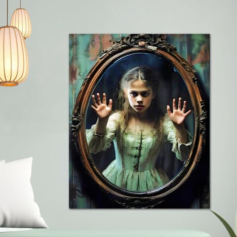 Fine,Art,Haunted,Painting,Print,Victorian,Dark,Academia,Canvas,Ghost,Trapped,Wall,Decor,Moody,Gothic,Large,Size,Framed,dark_academia_decor,dark_academia_art,dark_wall_art,framed_print,gothic_print,dark_oil_painting,haunted_art,victorian_wall_art,framed_wall_art,gothic_painting,dark_moody_art,moody_painting