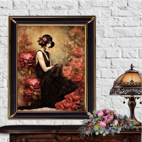 Flapper,Gatsby,Girl,Painting,Print,Art,Deco,Poster,Wall,Old,Hollywood,Glamour,Retro,1920s,art_deco_print,art_deco_wall_art,art_deco_painting,gatsby_girl_print,gatsby_girl_poster,art_deco_poster,retro_wall_art,retro_print,retro_poster,gift_for_her,christmas_gift,mid_century_decor,pink_art_deco