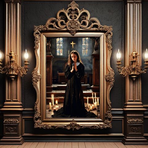 Gothic,Church,Dark,Academia,Wall,Art,Print,Oil,Painting,Nocturne,Victorain,Moody,dark_academia_decor,dark_academia_print,dark_academia_art,gothic_wall_art,gothic_painting,dark_moody_painting,victorian_painting,victorian_print,gift_for_her,lady_painting,gothic_print,oil_painting_print,gothic_church