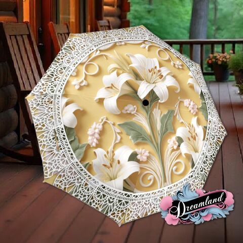 Yellow,Spring,Lily,Flower,Umbrella,Art,Nouveau,Printed,Flowers,Floral,Parasol,Semi-Automatic,Waterproof,Foldable,rain_umbrella,sun_umbrella,uv_umbrella,blue_umbrella,stained_umbrella,travel_umbrella,unique_umbrella,gift_for_her,cute_umbrella,flower_umbrella,sun_parasol,spring_umbrella,yellow_umbrella