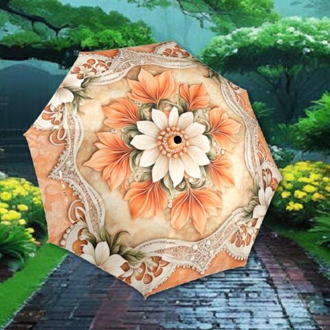 Cream,Peach,Romantic,Umbrella,Victorian,Inspired,Boho,Flower,Parasol,Semi-Automatic,Waterproof,Foldable,pink_umbrella,rain_umbrella,unique_umbrella,uv_umbrella,sun_umbrella,victorian_umbrella,unique_gift,flower_umbrella,boho_umbrella,cute_umbrella,gift_for_her,stained_umbrella,peach_umbrella