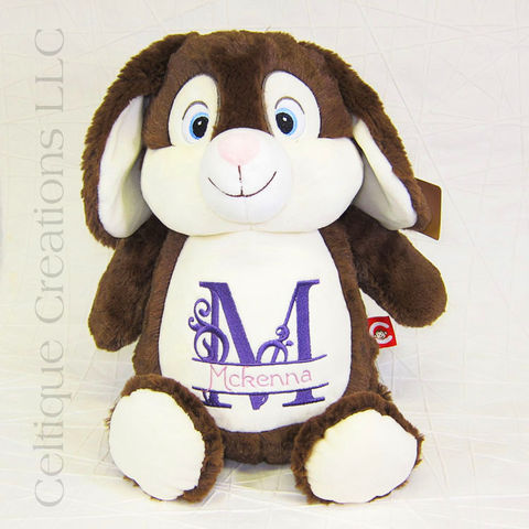 Personalized,Bunny,Stuffed,Animal,Chocolate,Brown,Cubbies, Bunny Stuffed Animal, Rabbit, Rabbit Stuffed Animal, Personalized Bunny, Personalized Easter Present, Chocolate Bunny, Cubbies, Cubby, Celtique Creations