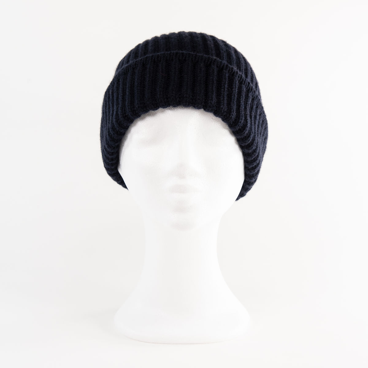 Classic Ribbed Beanie Cuff - NAVY 