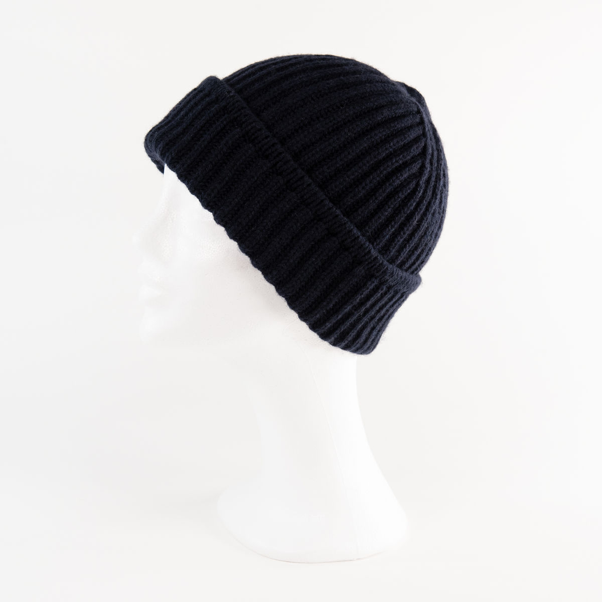 Classic Ribbed Beanie Cuff - NAVY 