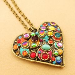 Michal Golan Confetti Large Heart Pendant Necklace Talich Michal Golan Confetti Large Heart Pendant Necklace Product Images Of