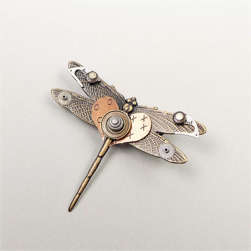 Mullanium - Brass Dragonfly Pin - product image 