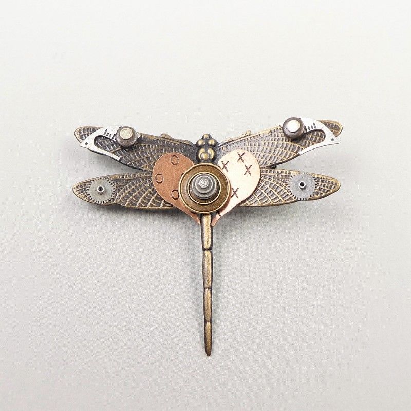 Mullanium - Brass Dragonfly Pin - product image 