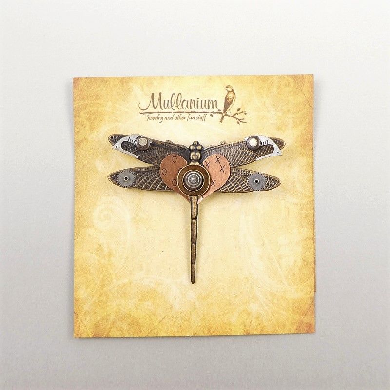 Mullanium - Brass Dragonfly Pin - product image 