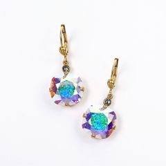 Catherine Popesco Large Crystal Earrings in AB Clear Crystal - product images 1 of 5
