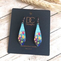 DC Designs - Watercolor Meadow Flowers Long Teardrop Earrings - product images 2 of 4