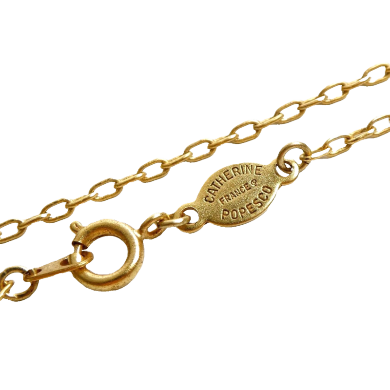 Catherine Popesco Round Crystal Pendant Necklace in Silky Sage - product image 