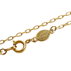 Catherine Popesco Round Crystal Pendant Necklace in Silky Sage - product images 5 of 5