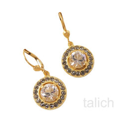 Catherine Popesco Halo Crystals Round Drop Earrings - product images 3 of 5