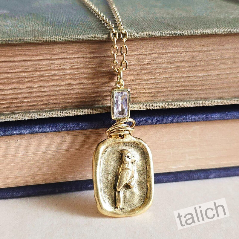 Designer VB&amp;CO Gold Cardinal Necklace Bird Lover Gift - product image 