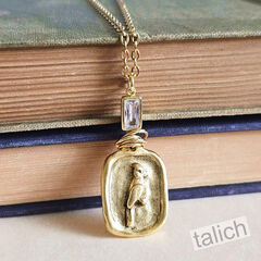 Designer VB&CO Gold Cardinal Necklace Bird Lover Gift - product images 1 of 6