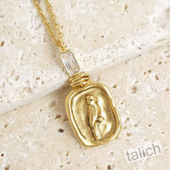 Designer VB&CO Gold Cardinal Necklace Bird Lover Gift - product images 3 of 6