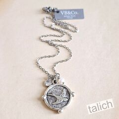 Designer VB&CO Bird Dragonfly Reversible Pendant Necklace - product images 3 of 7