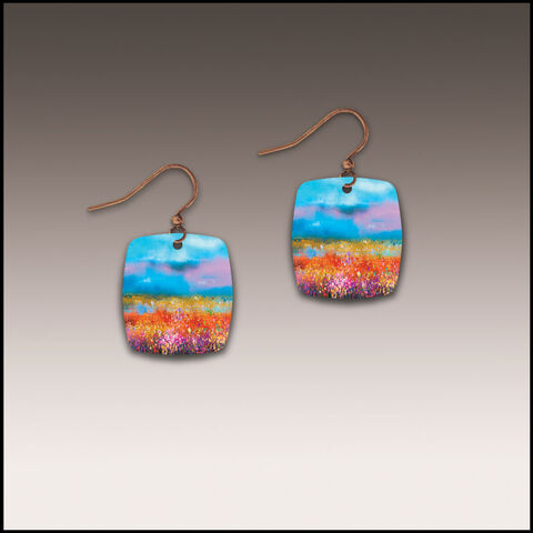 DC,Designs,-,Summer,Horizon,Art,Print,Small,Square,Earrings,DC Designs Jewelry, Art Print Earrings, DC Designs Earrings, Handmade Colorado