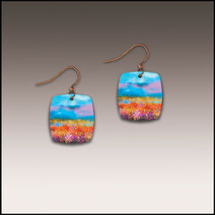 DC Designs - Summer Horizon Art Print Small Square Earrings - product images 1 of 4